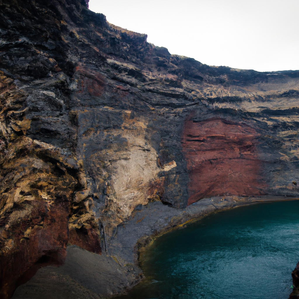 volcanic cliffs in lanzarote